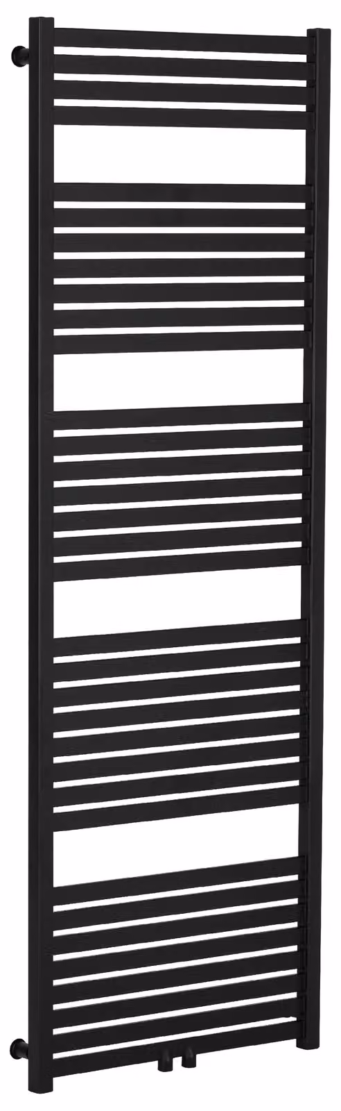 CERANO - Radiatore da bagno Vincenzo - attacco centrale 50 mm/laterale - 800 W - nero opaco - 1700 x 600 mm