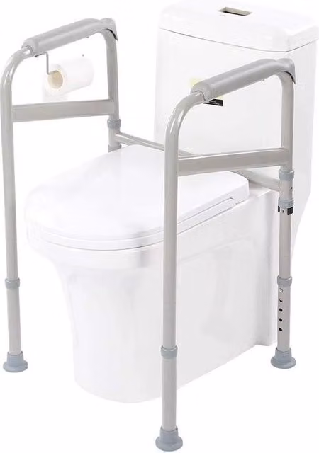Supporto di Sicurezza per la Toilette - Flessibilità di Altezza 60-70cm - Assistenza per Disabili