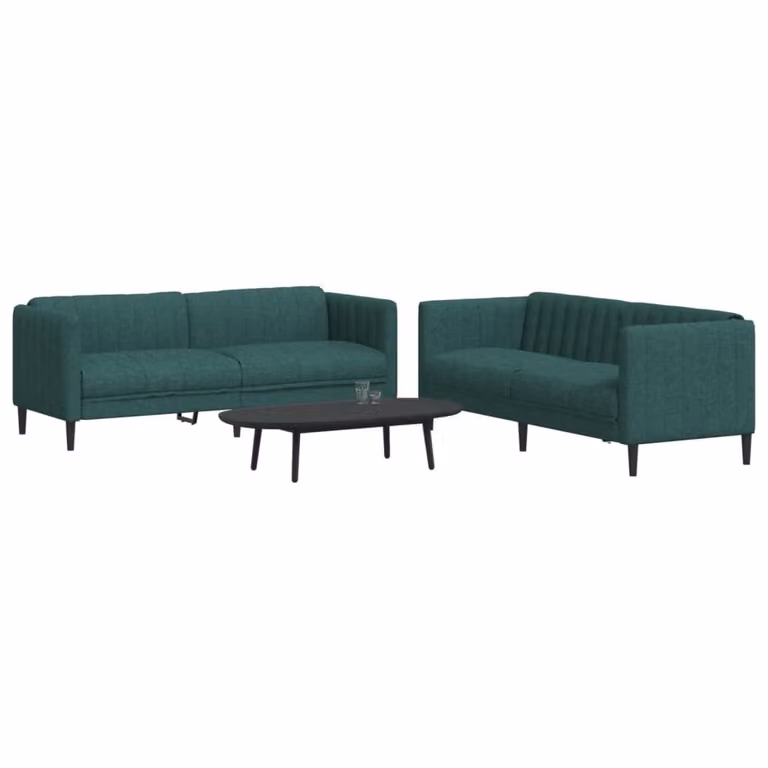 Maison Exclusive - Set divano a 2 posti in tessuto verde scuro
