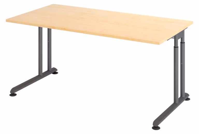 bümö Scrivania Serie-Z - Decorazione: acero, dimensioni: 160 x 80 cm, struttura: grafite