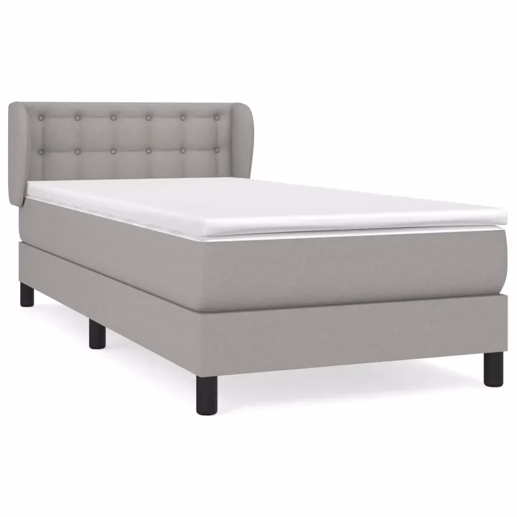 Letto Ibrido con Materasso a Molle vidaXL, Grigio e Bianco, L/P/H: 90 x 190 x 30 cm – 2