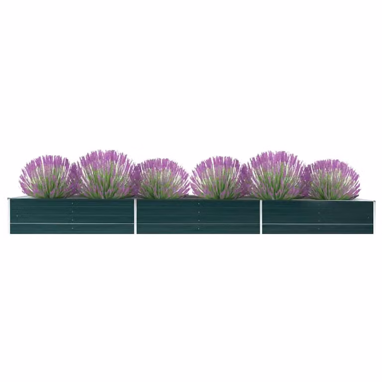 Letto rialzato da giardino vidaXL in acciaio zincato verde L: 480 cm, P: 80 cm, H: 45 cm