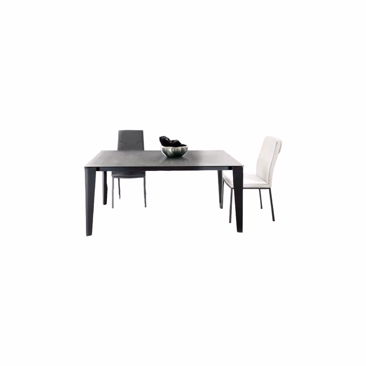 Tavolo allungabile moderno in vetro grigio opaco Mobili 2G L/P/H: 160 x 90 x 77 cm – 1