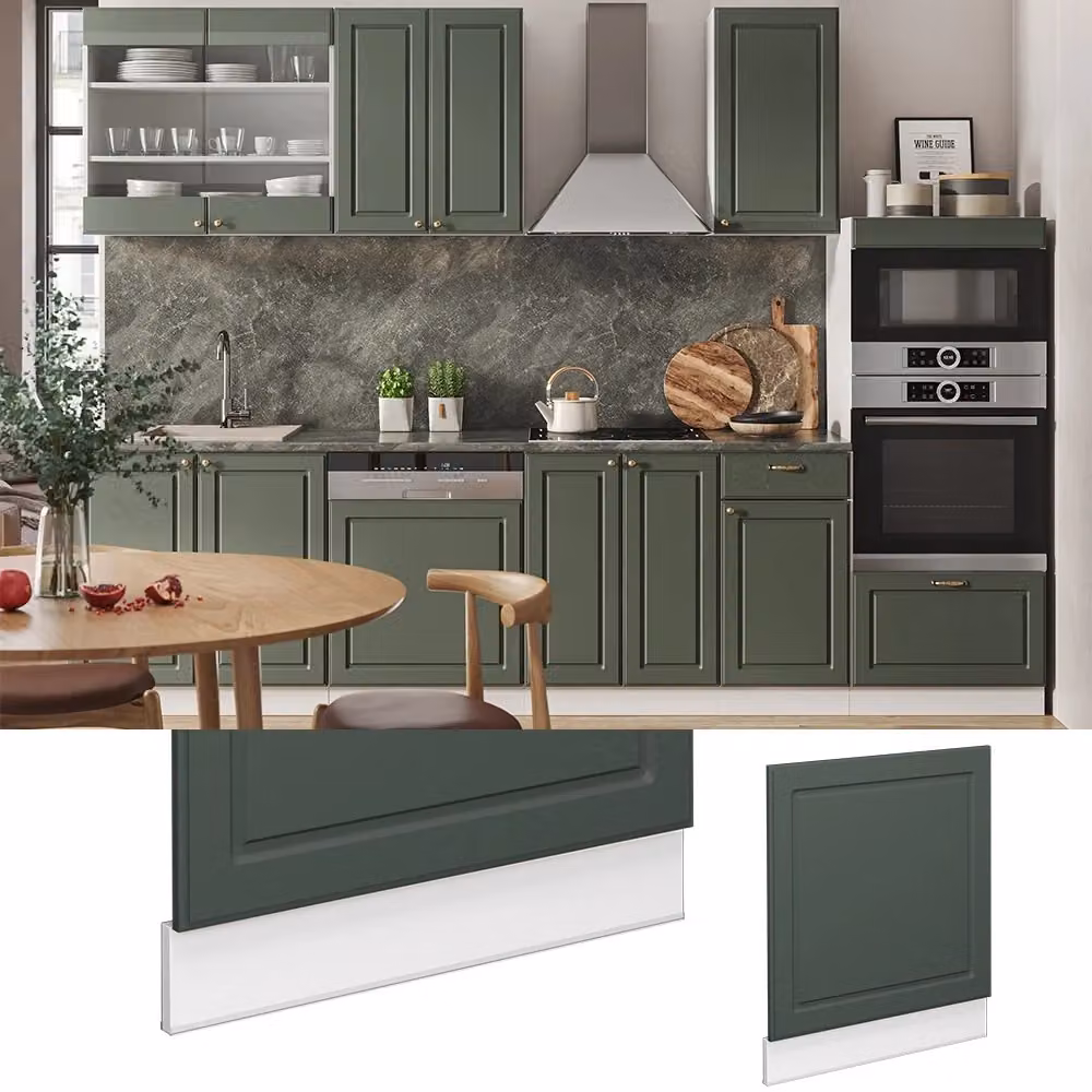 Pannello frontale Vicco Fame-Line Verde-oro rustico/Bianco con PL Antracite, Larghezza: 60 cm – 2