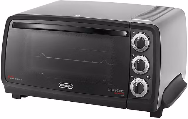 Fornetto elettrico De'Longhi Sfornatutto da 14 l, 1400 W, Nero e Argento