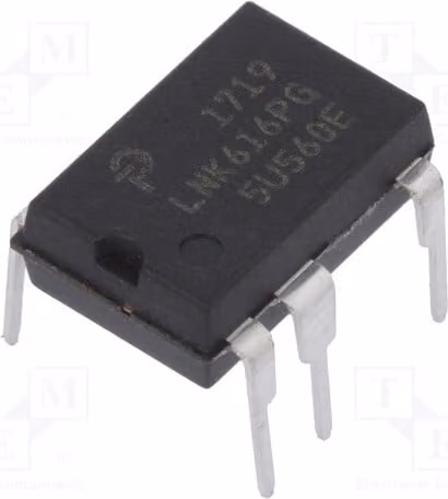 1x DIP-8C LNK616PG, regolatore di tensione - circuiti DC/DC, convertitori AC/DC, alimentatori switching. Tensione di ingresso: 85÷265V