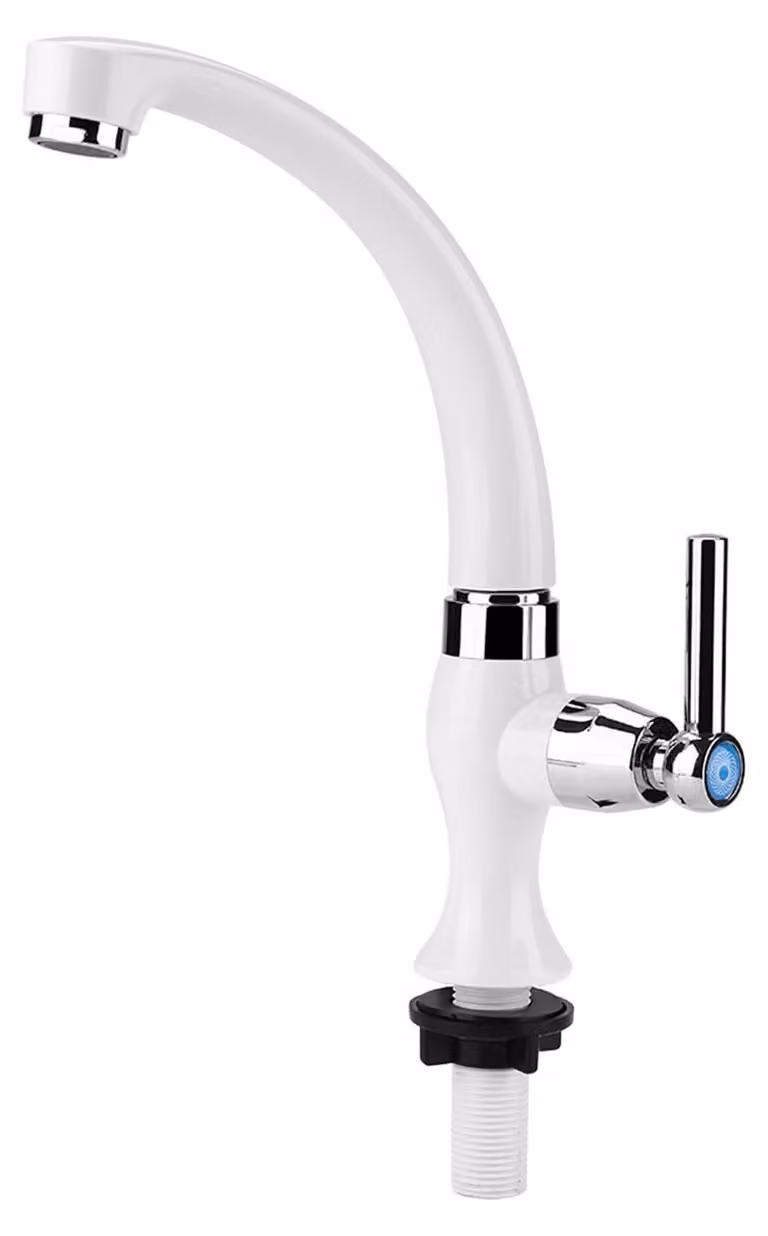 Rubinetto da cucina con acqua fredda - Attacco G1/2 - Facile da installare - Monocomando - Risparmio idrico - Adatto per lavabo - Miscelatore