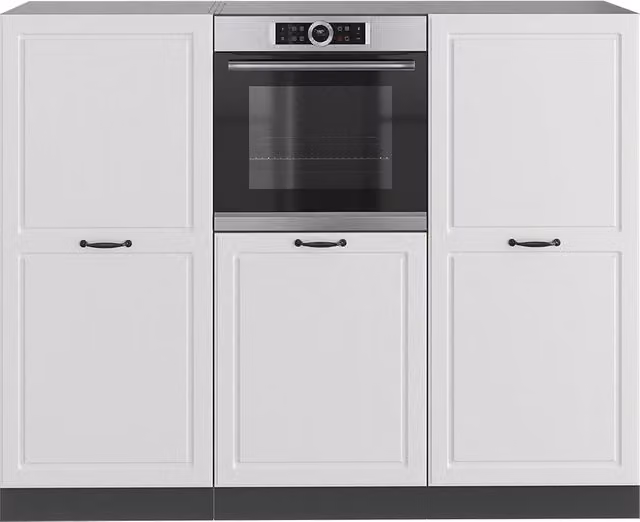 Cucina componibile Vicco R-Line Bianco rustico e Antracite, larghezza 180 cm, senza piano di lavoro – 1