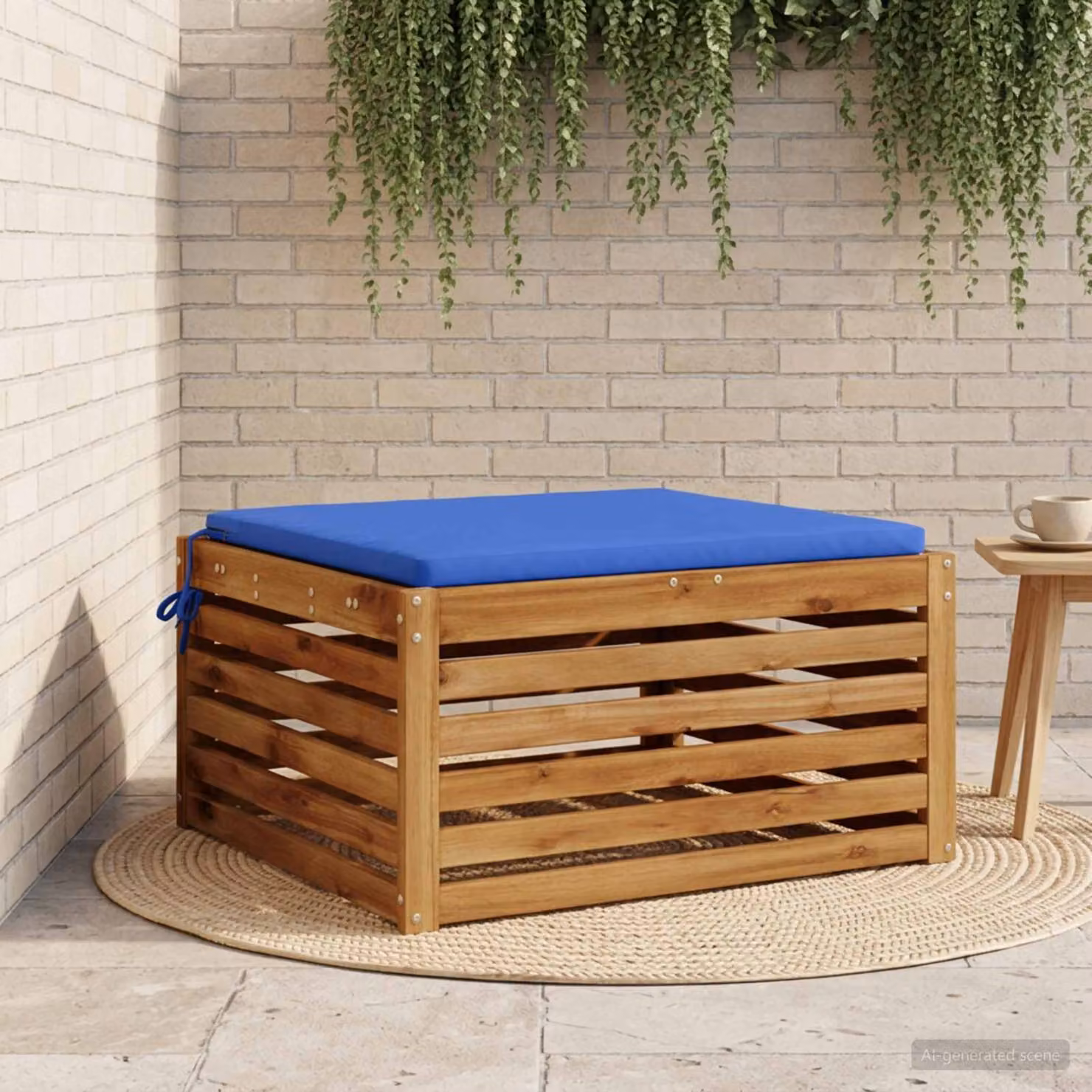 Cuscino per sedia vidaXL SOEST in poliestere blu con rivestimento lavabile e resistente ai raggi UV