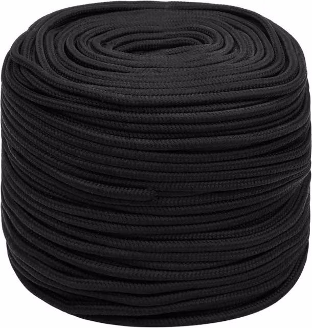 Corda multiuso in plastica vidaXL nera da 10 mm – 1