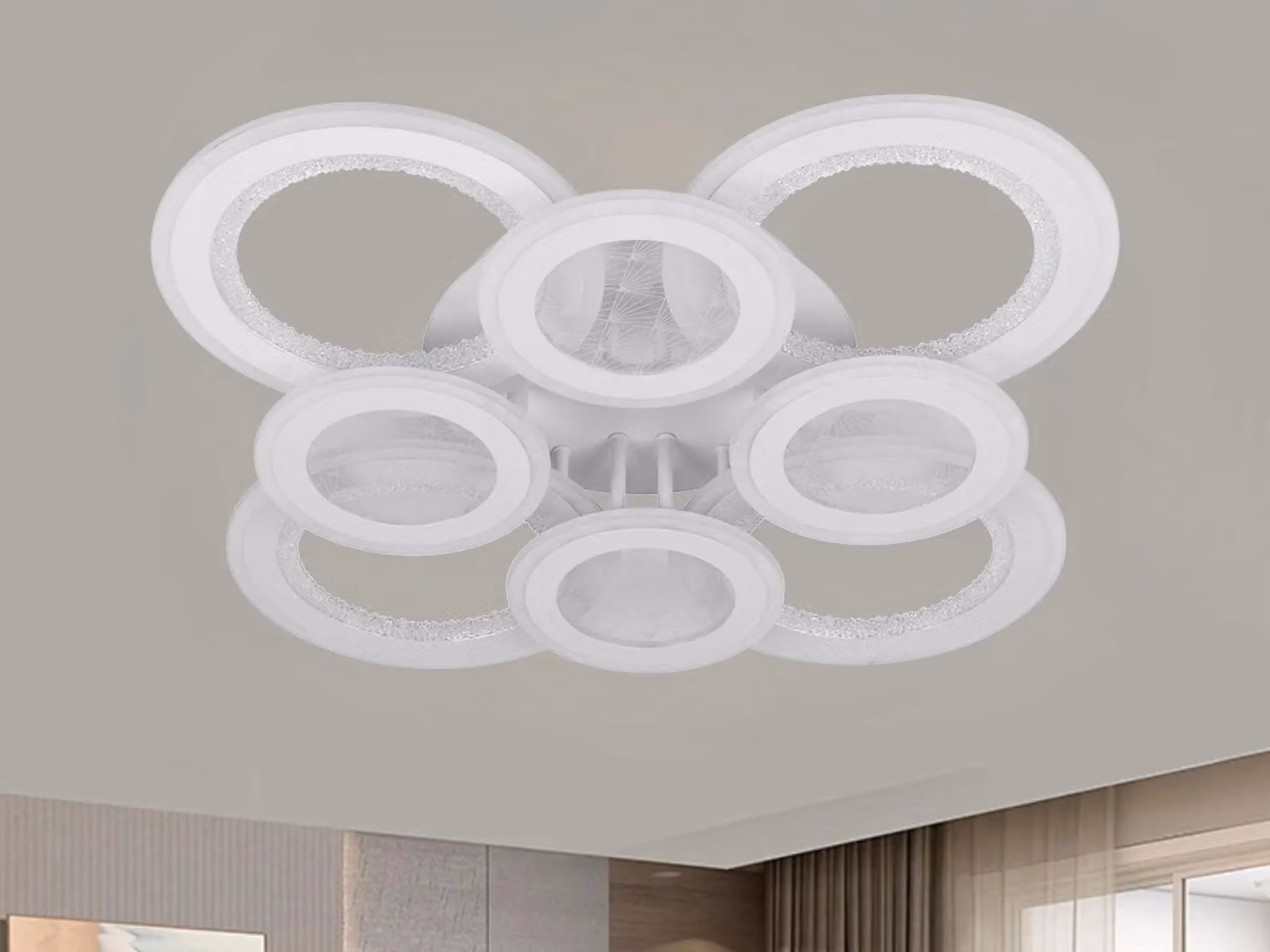 Lampada a soffitto a LED con telecomando, 200W - J3347/W