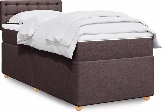 Letto Ibrido con Giroletto a Molle e Materasso vidaXL, Marrone e Bianco, L/P: 90 x 200 cm