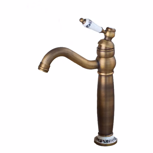Lavabo BATTERY VENUS KRAN retro ottone loft porcellana LAUFERI