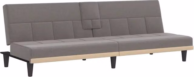 Divano letto | Sof¨¤ letto | Letto singolo con Portabicchieri in Tessuto Tortora