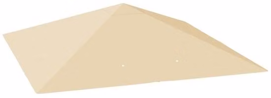 Tetto per casetta da giardino in PVC 3x3 m, beige, idrorepellente, UPF 30+