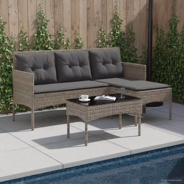 Maison Exclusive - Set da giardino composto da 2 divani, in rattan sintetico