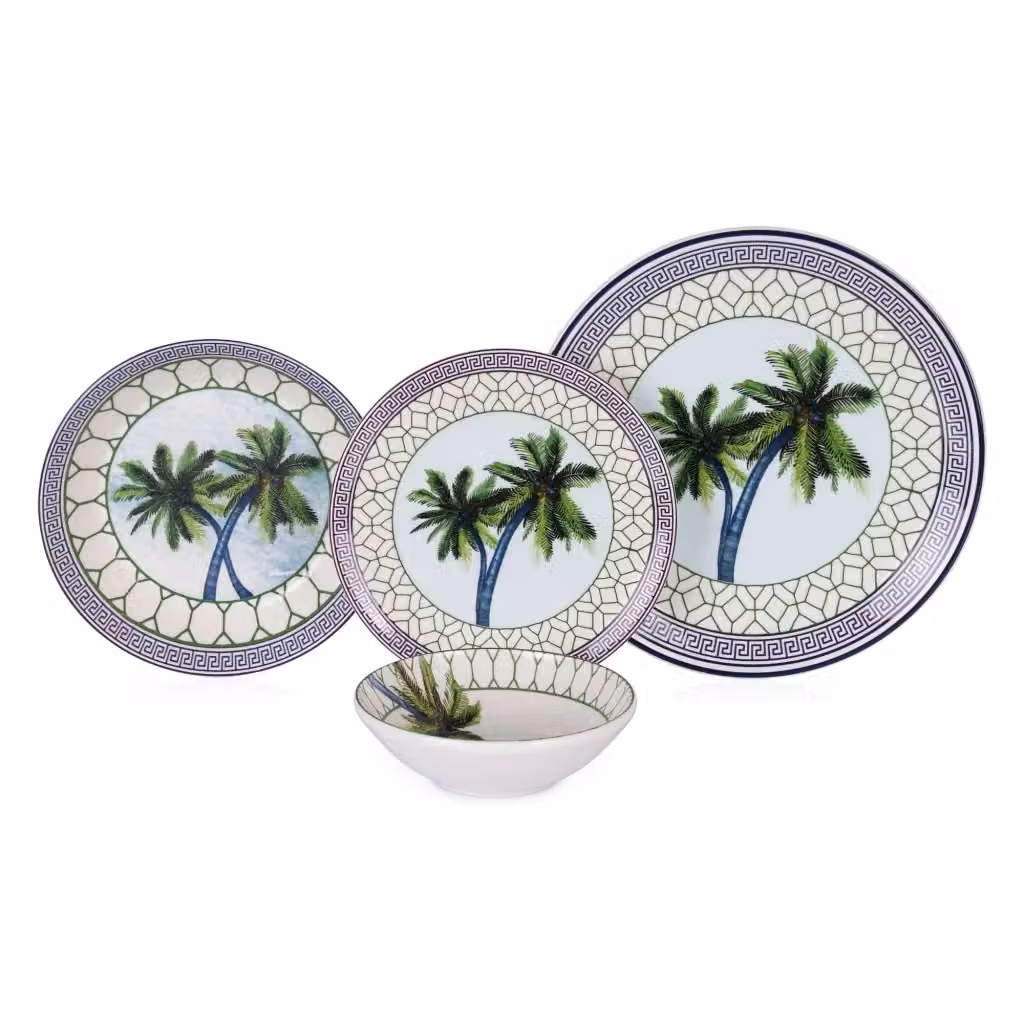 Servizio piatti DMORA Nolona in ceramica, set da 24 pezzi, multicolore – 2