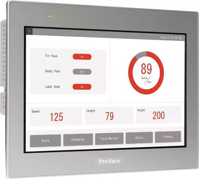 Schneider Electric Pro-face STW6000 12" W Basic Web Panel - Pannello touch resistivo, 2 porte Ethernet (collegamento a catena), USB, browser web, HTML5 PFXSTW6600WAD