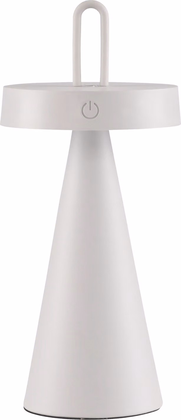 Lampada da tavolo a LED - H 28,9 cm - bianco - plastica - silicone - dimmerabile