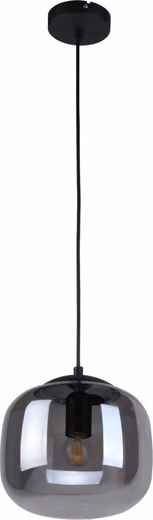 Italux CALTO 1 lampada a sospensione E27, nera, 22 cm