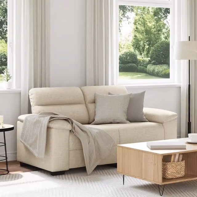 Divano a 2 Posti-Sofa 2 Posti 120 cm in Lino
