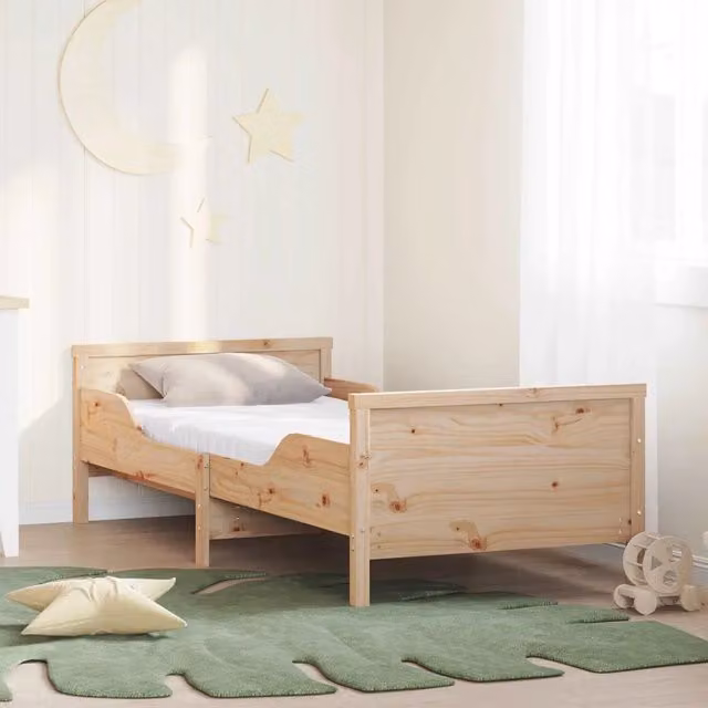 Struttura letto con materasso estensibile Marrone 80 x 200 cm 3385943
