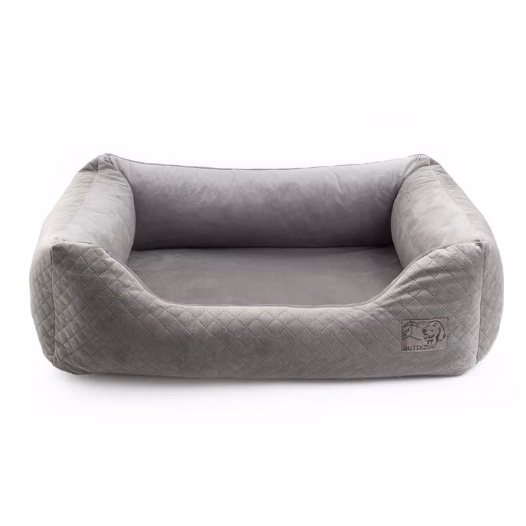 Esclusivo letto per cani | Letto per cani, cesto per cani con cuscino | Divano per cani di piccola e media taglia | Grande: M - 75 x 66 x 20 cm | Colore: velluto