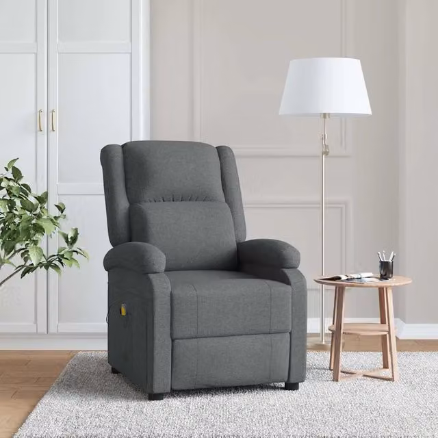 Divano Sedia-Poltrona Massaggiante Grigio Scuro in Tessuto 959953