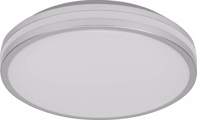 OSRAM Orbis Caleb Lampada da soffitto a LED 295 mm, 16 W, 3000 K bianco caldo, argento, metallo con anello in plastica, IP20