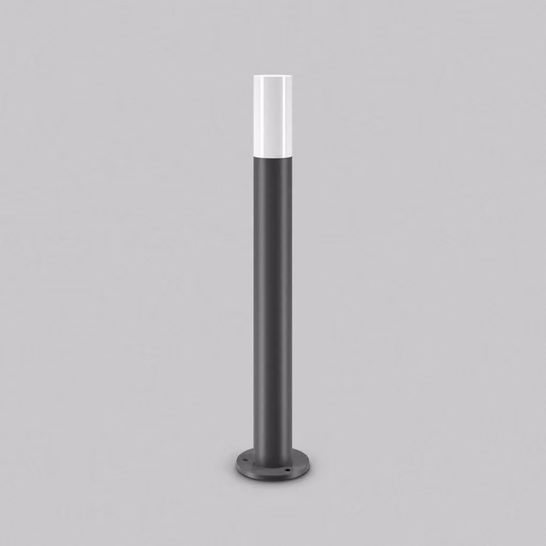 Lampione Per Esterno Moderno Metallo Grigio 1 Luce E27 60W Ip54