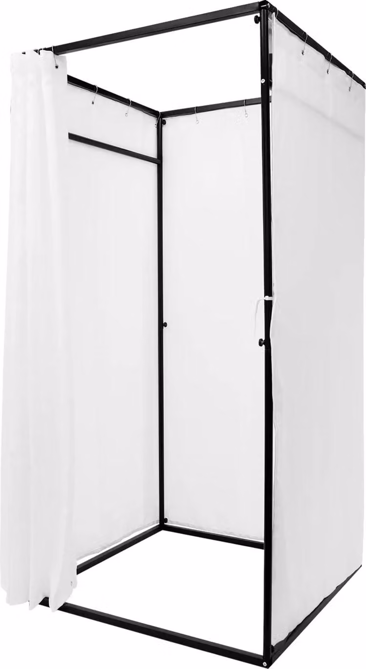 Cabina spogliatoio portatile, design spazioso, materiali resistenti, BIANCO
