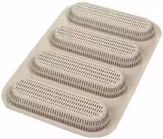 Stampo per 4 Mini Baguette Silikomart in silicone Grigio L: 17 cm, P: 5,5 cm, H: 2 cm