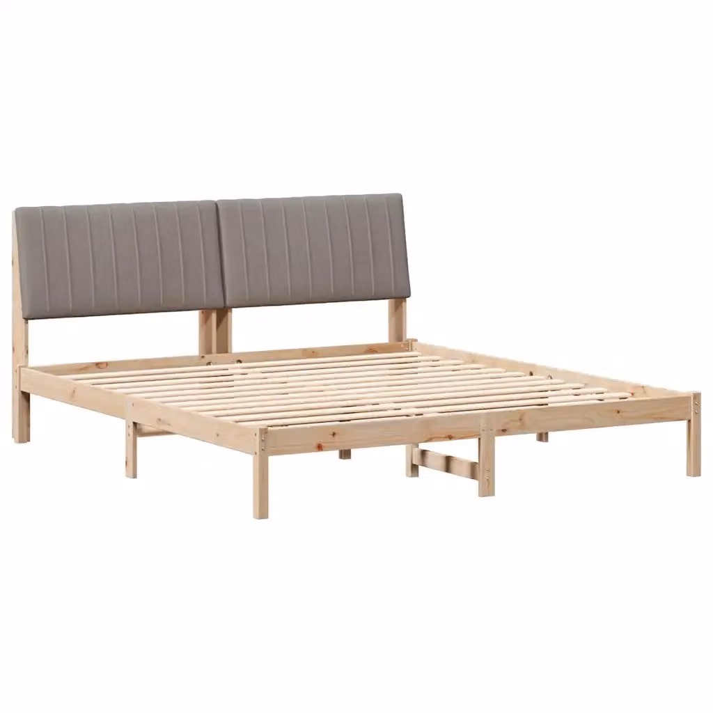 Struttura del letto moderna vidaXL in pino massello marrone L/P: 180 x 200 cm – 2
