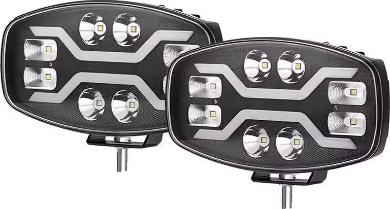 Luce da lavoro, alta luminosità, design impermeabile, 2PC