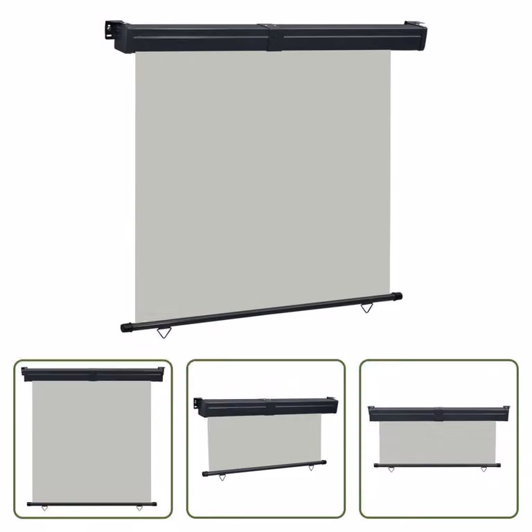 The Living Store tenda da sole laterale per balcone 175x250 cm grigio