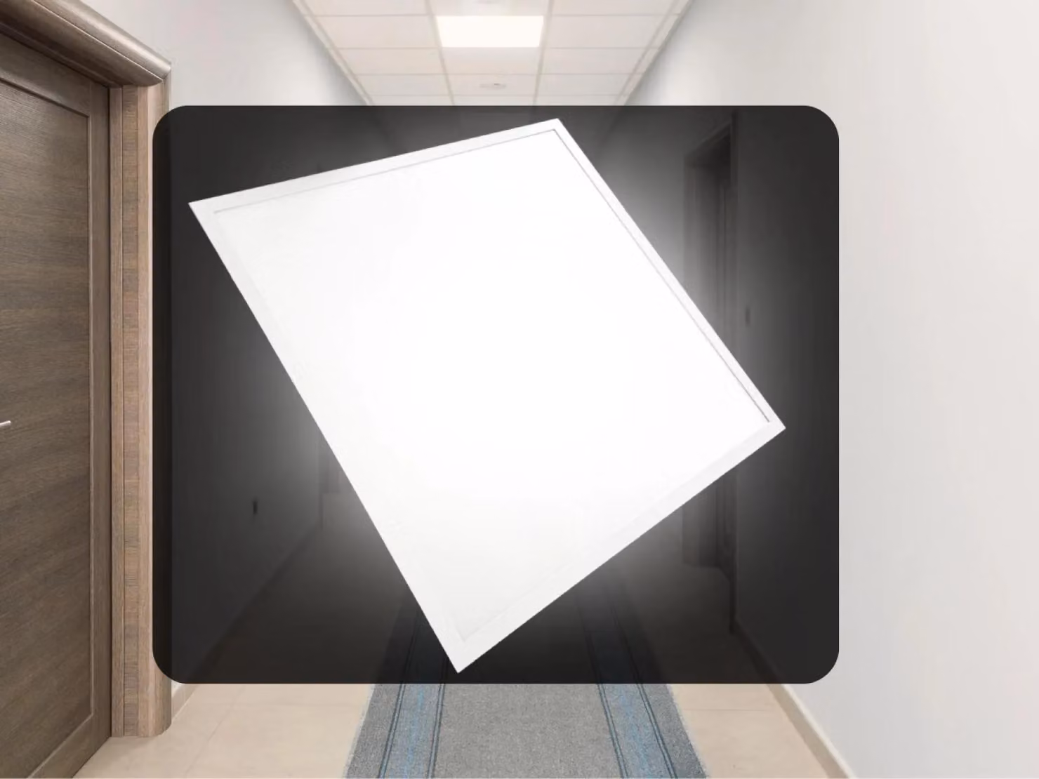 Pannello LED retroilluminato, 45W, dimensioni 595x595 mm, tecnologia SMD, temperatura di colore 4000K, colore bianco, indice di abbagliamento UGR19 - PL5525U
