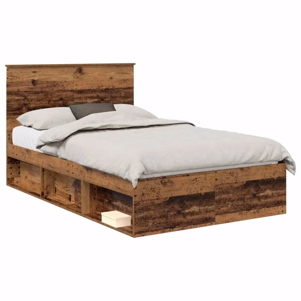 Struttura del letto in pino massello vidaXL, colore marrone, L: 138 cm x P: 200 cm – 2