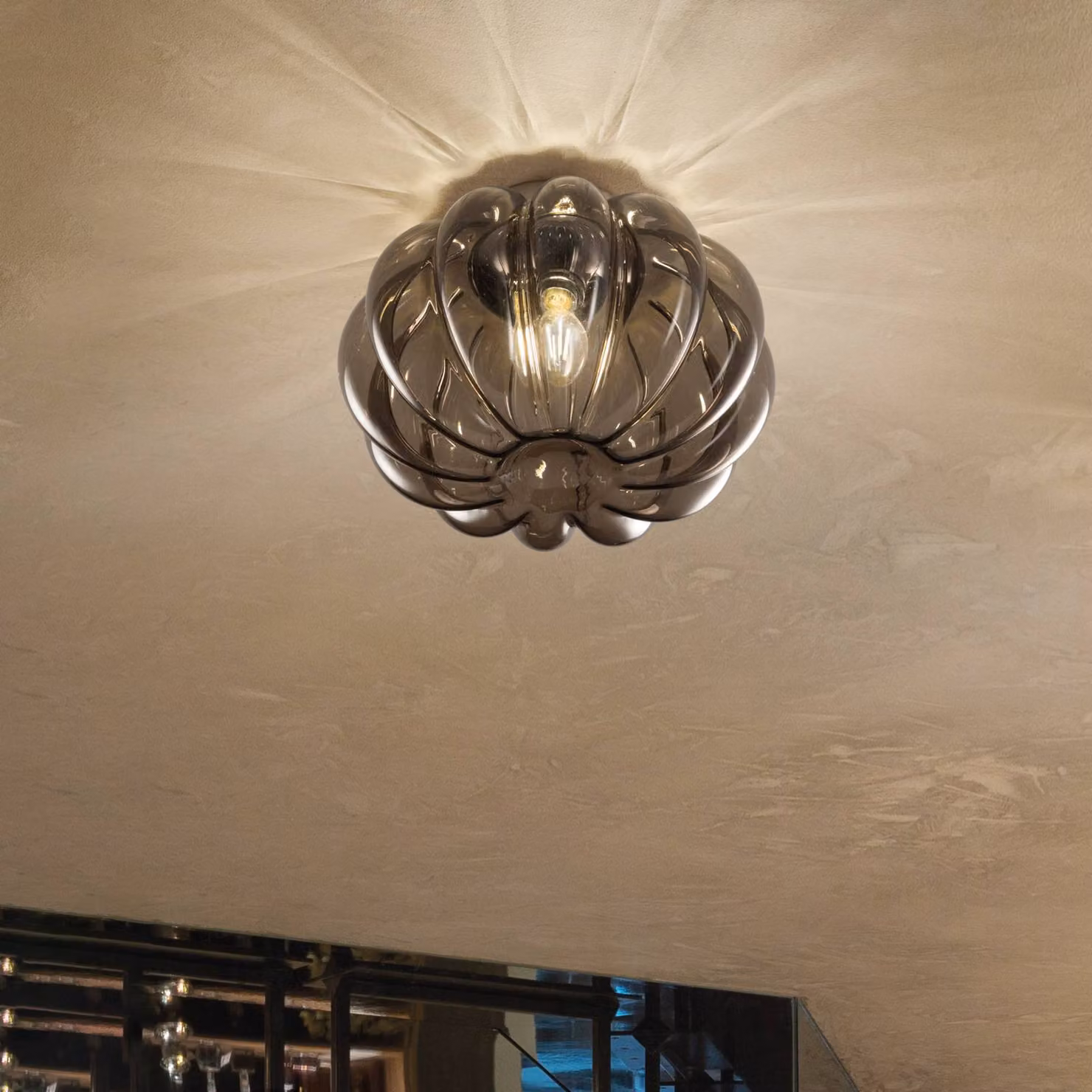 Sil-Lux Plafoniera soffitto Sugar, dimmerabile, Alluminio / Grigio / Zincato, Soggiorno / Sala da pranzo, Metallo, Design, Plafoniera