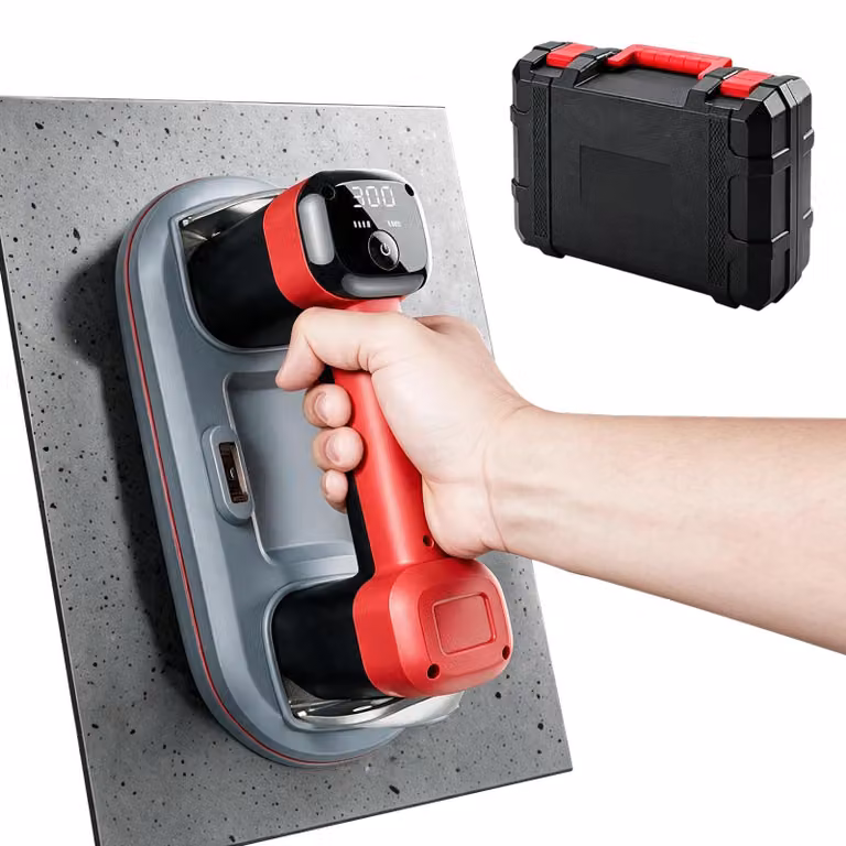 Aspiratore a batteria per piastrelle, portata massima 300 kg, display LCD, confezione singola