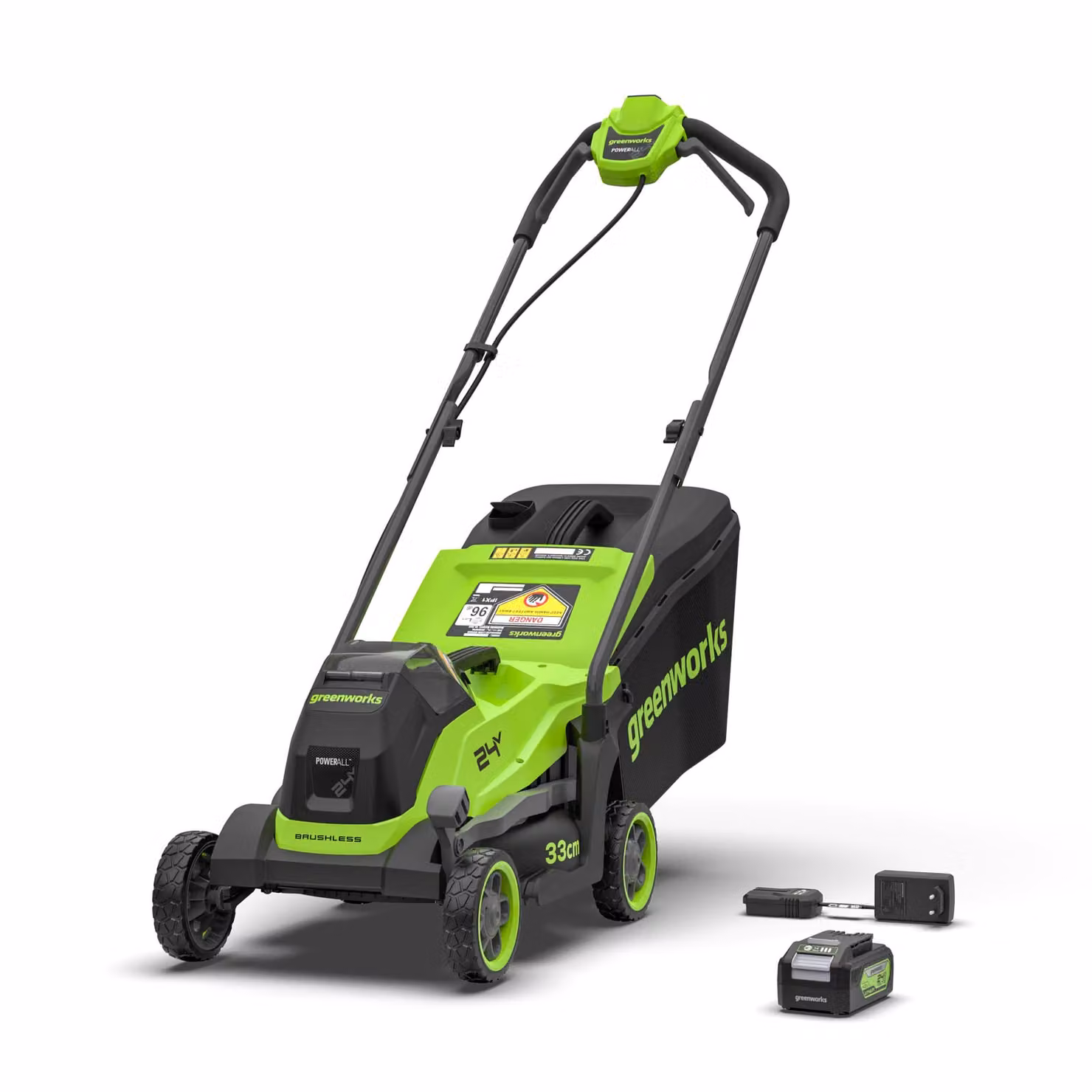 Greenworks POWERALL 24V Rasaerba 33cm Gen. II - Batteria 4Ah