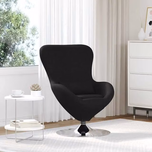 Divano Sedia-Poltrona uovo Nero 63 x 73 x 90 cm Tessuto
