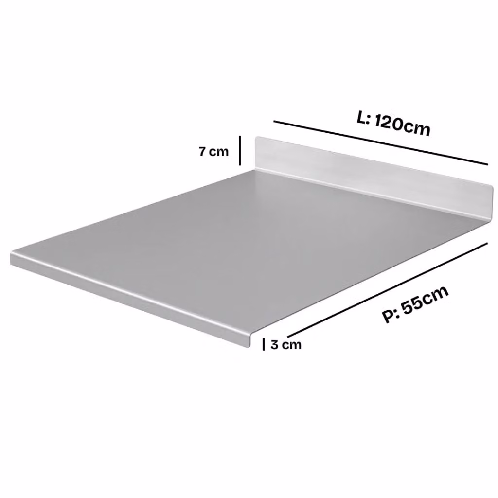 Spianatoia con Tarocco e Mattarello ZOIMANIA in Acciaio Inox e Legno, Colore Argento, L/P/H: 120 x 55 x 7 cm