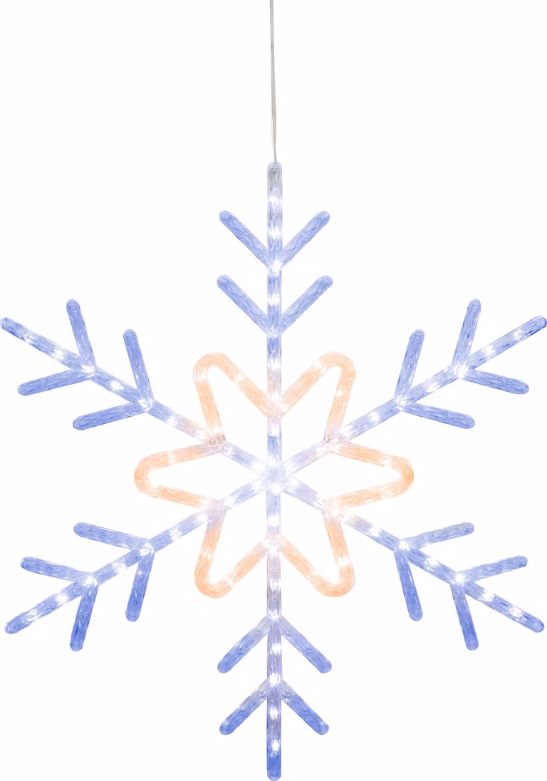 Decorazione MagicHome Natale, Fiocco di neve, 72xLED bianco caldo/freddo, IP44, 57 cm
