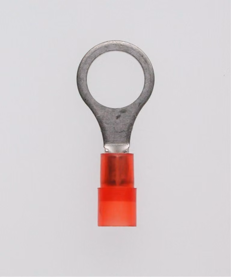 Capocorda a schiacciamento DIN 46237 isolato, forma ad anello, sezione 0,5 mm² - 1,5 mm², rosso, trasparente - 1 pezzo