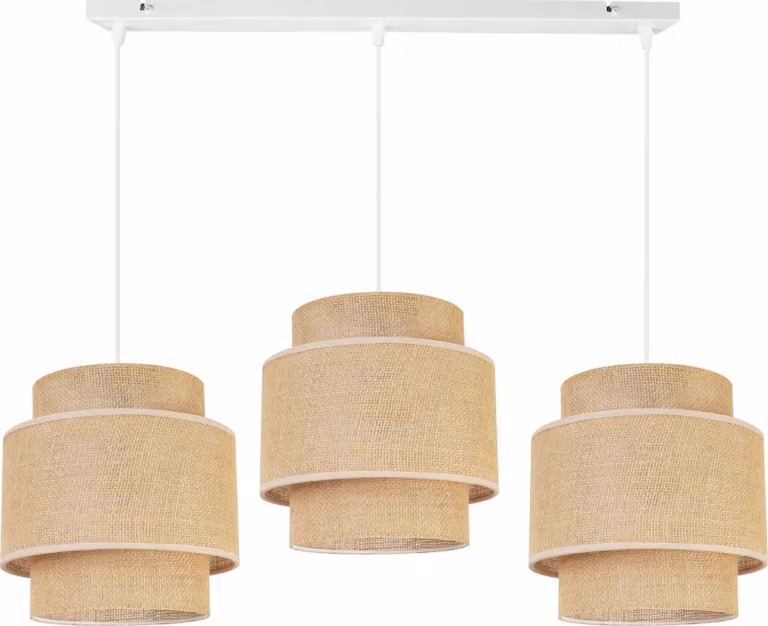 Lampada a sospensione, lampadario da soffitto, paralume, Boho Juta