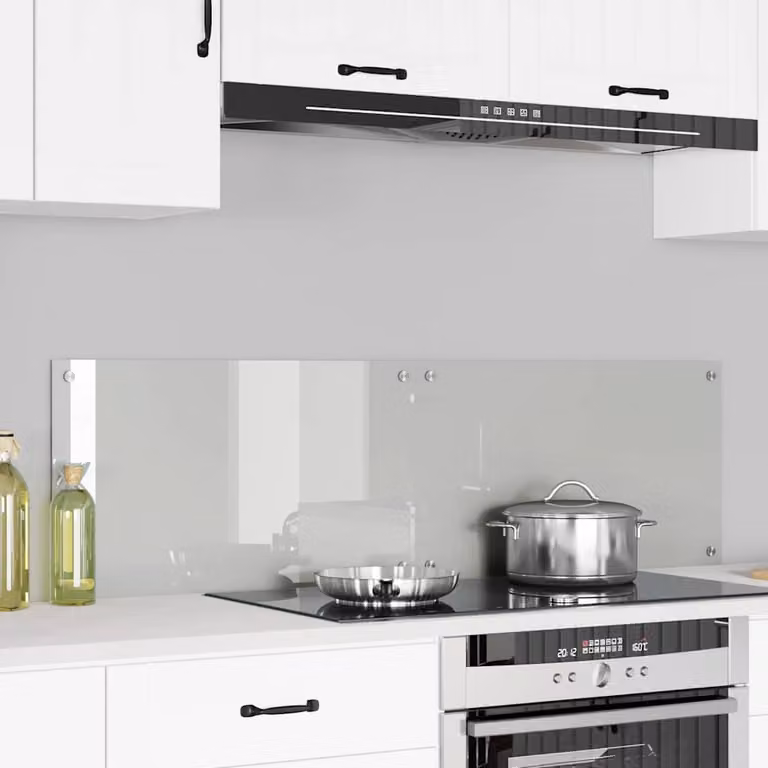 Set di 2 schienali da cucina vidaXL in vetro temperato trasparente, L 70 cm x P 40 cm