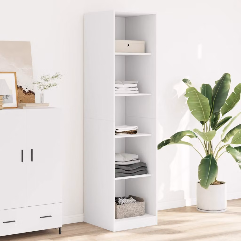 Armadio bianco vidaXL in legno MDF con ripiani interni L/P/H: 50 x 50 x 200 cm