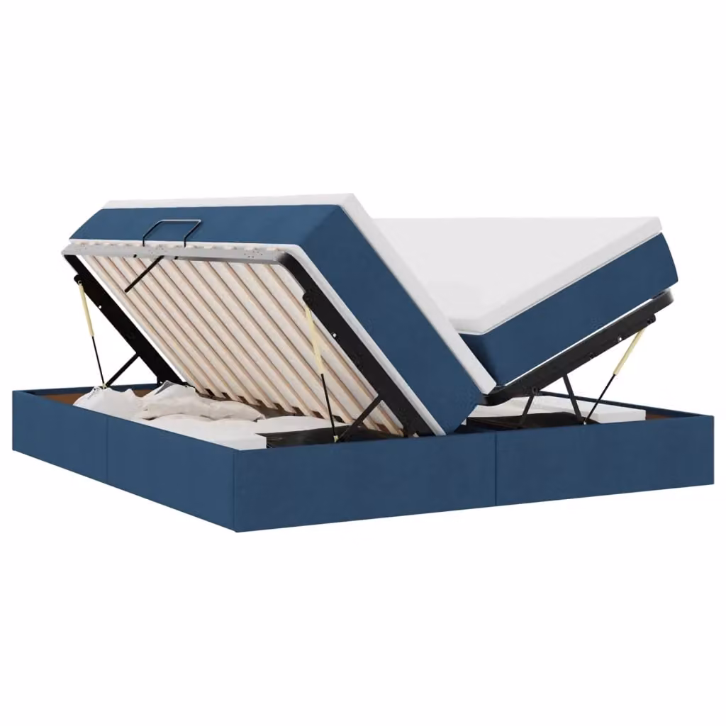 Letto con contenitore e materasso vidaXL Blu L/P/H: 200 x 200 x 280 cm – 2
