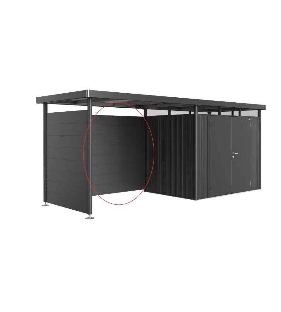 Parete posteriore per tetto laterale casetta HighLine H2-H5 grigio scuro metallizzato