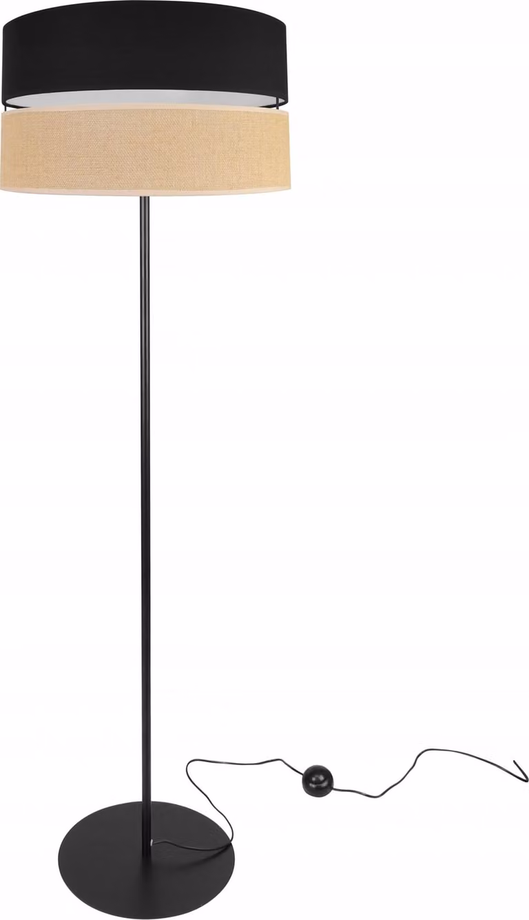 Lampada da terra con paralume in metallo, 40 cm, nera